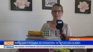 Primera dama departamental de Boquerón impulsa campaña de donación de útiles escolares