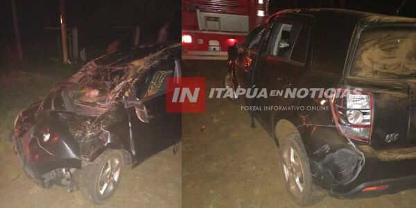 TRAS PERDER EL CONTROL, VEHÍCULO VOLCÓ EN CARMEN DEL PARANÁ. - Itapúa Noticias