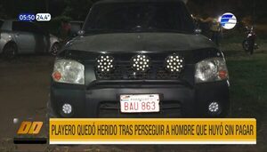 Playero quedó herido tras perseguir a hombre que huyó sin pagar | Telefuturo