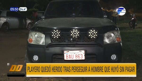 Playero quedó herido tras perseguir a hombre que huyó sin pagar | Telefuturo