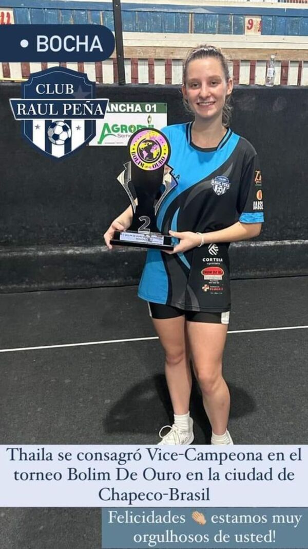 Bochófila paraguaya Thaila Kreuz es subcampeona en Brasil