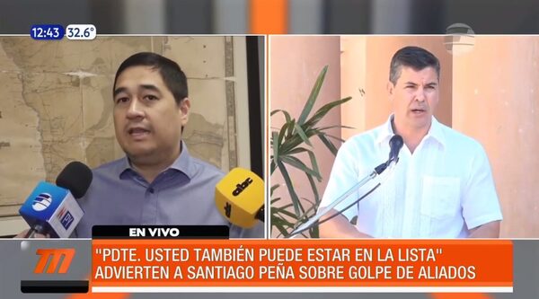 Advierten a Santiago Peña sobre golpes de aliados | Telefuturo