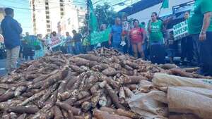 AUDIO: Campesinos se movilizan debido a abandono del Estado y regalan mandioca como protesta  - A La Gran 7-30 - ABC Color
