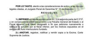 Remiten a Fiscal General el trámite de oposición a desestimación de causa a escribana por estafa