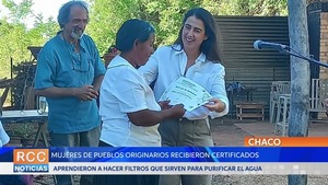 Entregaron certificado a mujeres de pueblos originarios en Tte. Irala Fernández