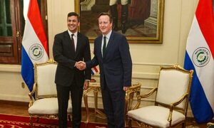 Presidente Santiago Peña recibió al canciller británico David Cameron
