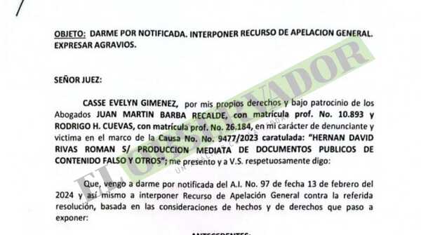 Casse Giménez apela “blanqueamiento” de Orlando Arévalo, titular del JEM