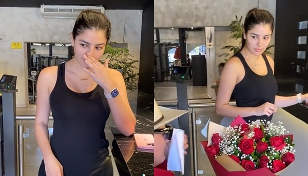 Así reaccionó una influencer al recibir flores "del patrón" - Teleshow