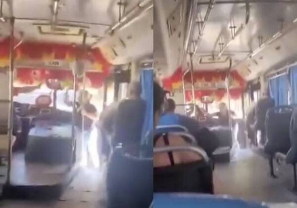 [VIDEO] Agredió a chofer porque no le avisó para que baje en el Mercado 4