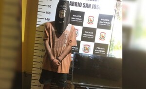 Detienen a ladrón con una tele robada