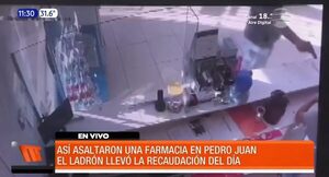Así asaltaron una farmacia en Pedro Juan Caballero | Telefuturo