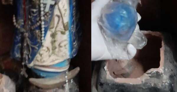 La Nación / Escondía drogas dentro de la imagen de una Virgencita, pero fue descubierta y detenida
