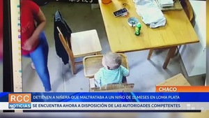 Detienen a niñera que maltrataba a un niño de 11 meses en Loma Plata
