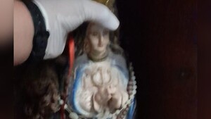 Encontraron drogas en una imagen de la Virgen de Caacupé
