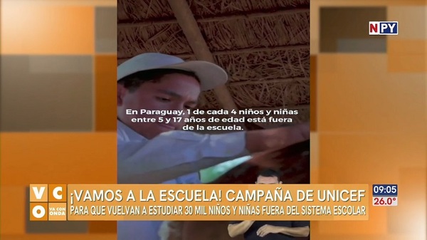 Unicef observa alarmante cifra de niños fuera del sistema escolar - Noticias Paraguay