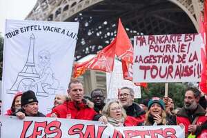 Los sindicatos denuncian el mal estado de la Torre Eiffel en el cuarto día de huelga - Mundo - ABC Color