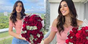 Modelo posó con las flores de su ex infiel: "Para que vean que no soy tan ay"