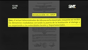 Administrador de ADUANAS: "Persona no grata" - SNT