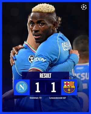 Resumen y goles del Napoli vs Barcelona en los octavos de final de la Champions League - SNT