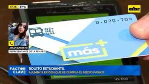 Boleto estudiantil: alumnos exigen que se cumpla el medio pasaje - Factor Clave - ABC Color