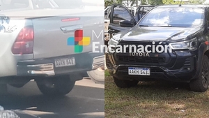 Camioneta robada con la misma chapa de vehículo que fotografió vivienda de intendente artigueño