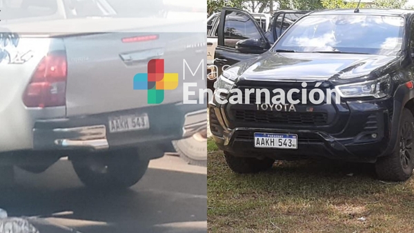Camioneta robada con la misma chapa de vehículo que fotografió vivienda de intendente artigueño