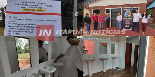 MUNICIPALIDAD DE TRINIDAD INAUGURÓ BAÑO SEXADO EN ESCUELA PEDRO DE LLAMAS - Itapúa Noticias