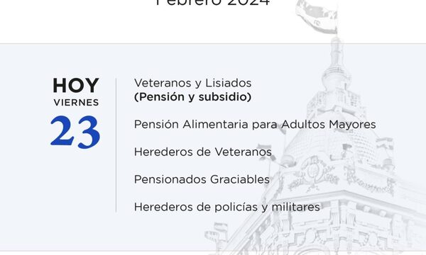 Hoy cobran los veteranos, adultos mayores y otros pensionados