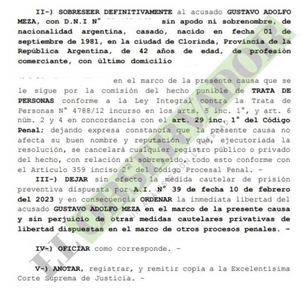 Sobreseen a imputado por trata ante falta de indagatoria y jueza fustiga “labor deficiente” de Fiscalía