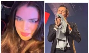 Tras besar corpiño de otra, Nadia Ferreira ya volvió a marcar territorio en concierto de Marc Anthony