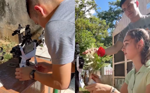 Viral: joven llevó a su novia a conocer a su madre en el cementerio