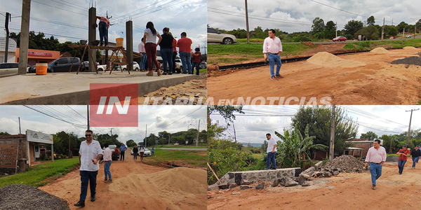 INTENDENTE DE TRINIDAD SUPERVISÓ PARADAS DE ÓMNIBUS Y TRAMO DE EMPEDRADO DE CIRCUNVALACIÓN - Itapúa Noticias