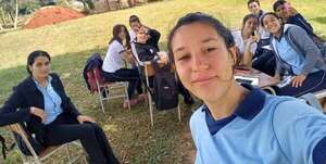 Alumnos de un colegio de Tava’i comenzaron las clases bajo árboles  - Nacionales - ABC Color