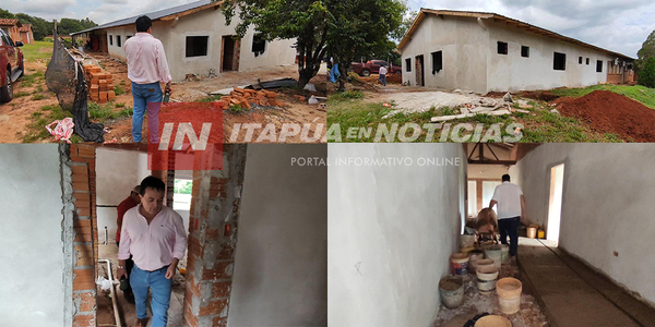 INTENDENTE DE TRINIDAD SUPERVISÓ OBRAS EN UNIDAD DE SALUD FAMILIAR - Itapúa Noticias