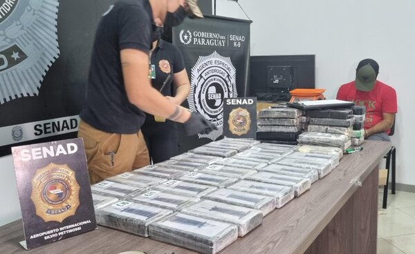 Interceptan casi 60 kilos de cocaína en el Aeropuerto Internacional Silvio Petirossi