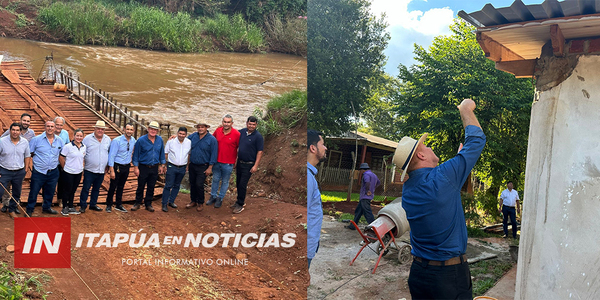 GOBERNADOR DE ITAPÚA VERIFICÓ OBRAS EN CONSTRUCCIÓN POR VARIAS CIUDADES - Itapúa Noticias