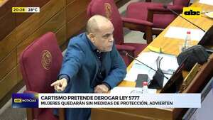 Cartismo pretende derogar Ley 5777: mujeres quedarán sin medidas de protección, advierten  - ABC Noticias - ABC Color
