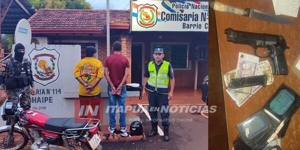 CAPTURAN A PRESUNTOS MOTOCHORROS EN ENCARNACIÓN - Itapúa Noticias