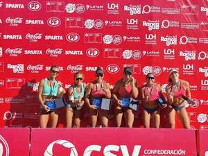 Paraguayas acaparan el podio del Circuito Sudamericano de Vóley Playa - Polideportivo - ABC Color