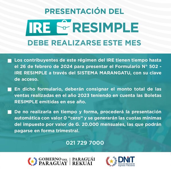 IRE Simple: contribuyentes tienen tiempo hasta hoy para realizar declaración jurada - .::Agencia IP::.