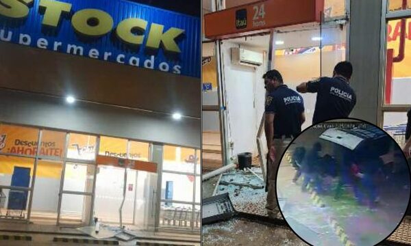 Gavilla de marginales arranca un cajero automático de un supermercado en CDE – Diario TNPRESS