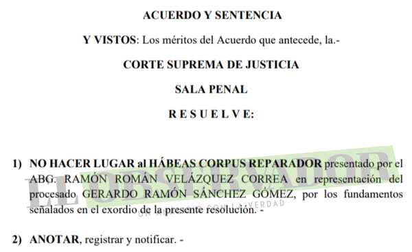 Rechazan hábeas corpus reparador para procesado con prisión preventiva hace más de 3 años, sujeto a extradición