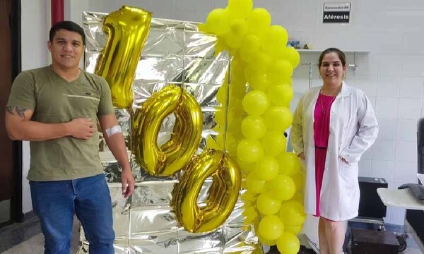Admirable: voluntario cumple 100 donaciones de plaquetas e insta a donar – Prensa 5