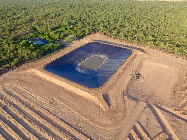 Avanza con éxito la construcción del sistema de macrocaptación de agua en el Chaco