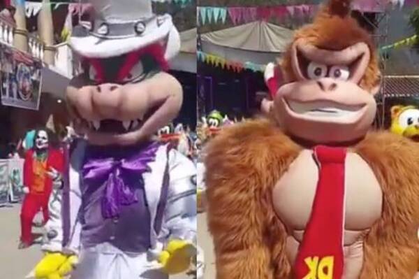 [VIDEO] Llamó la atención los disfraces purete en este carnaval