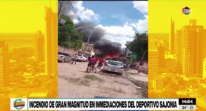 Incendio de gran magnitud en inmediaciones del Deportivo Sajonia - Megacadena - Diario Digital