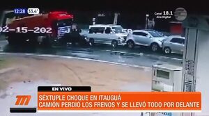 Séxtuple choque en Itauguá, camión perdió los frenos | Telefuturo