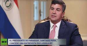 La Nación / Santiago Peña destacó política exterior de Paraguay, en entrevista con RT
