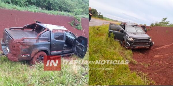 CAMIONETA VOLCÓ EN SAN RAFAEL DEL PARANÁ - Itapúa Noticias