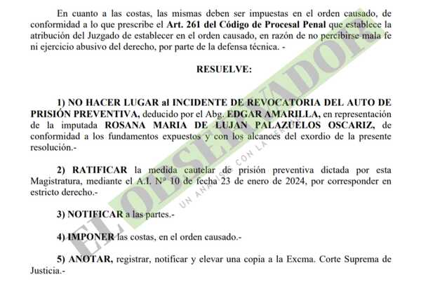 Mantienen prisión para abogada vinculada al acusado Walter Galindo
